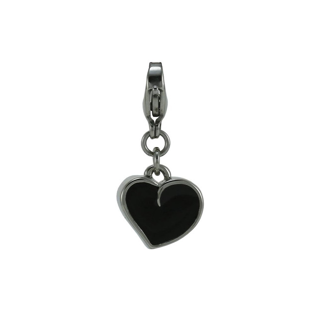 Onyx Heart Charm (J8127)