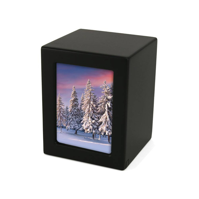 Photo Urn Black, Small Urn (CMPK-85)